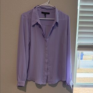 White House Black Market Light Purple Blouse
